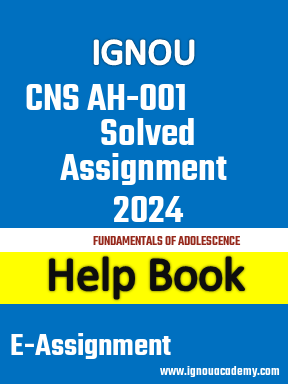 IGNOU CNS AH-001 Solved Assignment 2024